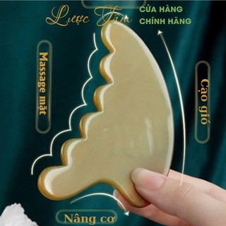Dụng cụ massage mặt bằng sừng phiên bản cao cấp hãng Lược Tâm hỗ trợ thông huyết giảm nám tàn nhan