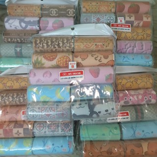 Lẻ 1 cái lô cuốn tóc mái tự dính lõi nhựa hoạt hình siêu dễ thương 4x10.5cm và 5x10cm