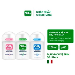 Dung dịch vệ sinh phụ nữ Chilly Delicato / Chilly gel 200ml - số 1 tại Italy SHC