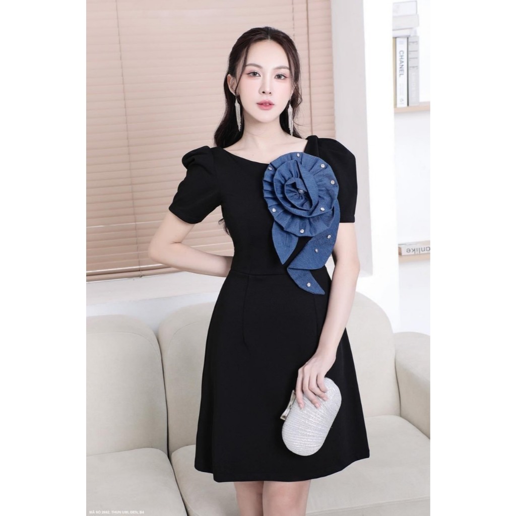 ĐẦM HOA NƠ JEAN BIGSIZE THƠ LÊ