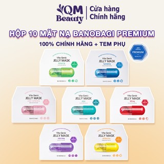 Hộp 10 mặt nạ Banobagi Vita Genic Jelly Mask Hàn Quốc cấp ẩm dưỡng trắng, cung cấp Vitamin cho da
