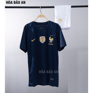 Áo Tuyển Pháp Euro, Bộ Quần Áo Bóng Đá Đội tuyển Pháp Sân nhà WC 2022  Vải thái cao cấp