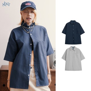 Áo sơ mi tay ngắn sheer