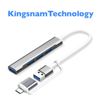 Bộ chia 4 cổng usb 3.0 bộ chia cổng hub usb và hub type c đa năng tiện dụng cho pc laptop