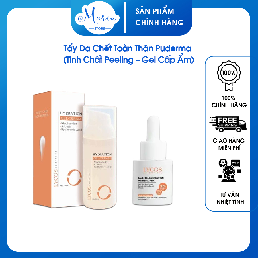 Combo LYCOS KHÔNG THỂ RỜI XA ( Tinh Chất Peeling – Gel Cấp Ẩm) – Lycos peeling