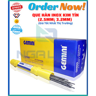  Que Hàn Inox Kim Tín  2.5mm; 3.2mm  BÁN CÂY KG - Không Gỉ Sắt Mối Hàn Đẹp Bền 