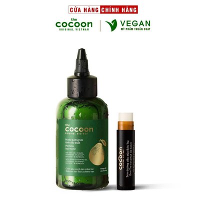 CẢI TIẾN MỚI - Nước dưỡng tóc tinh dầu bưởi (pomelo hair tonic) Cocoon 140ml tặng 1 son dưỡng cocoon 5g