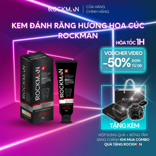  Kem đánh răng ROCKMAN trắng răng loại bỏ mùi hôi ngăn ngừa sâu răng hơi thở thơm mát hương bạc hà 
