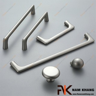 Tay nắm cửa tủ dạng thanh tròn NK211-G ( Màu Ghi Xám)