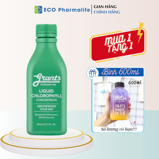 Diệp Lục Cô Đặc Grants Liquid Chlorophyll Bổ Sung Rau Xanh, Khử Mùi Cơ Thể, Hỗ Trợ Sáng Da, Thải Độc Gan, Giảm Táo Bón