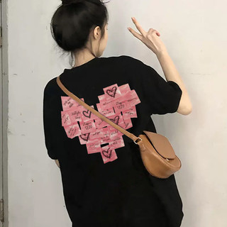 Áo thun đôi trái tim hồng siêu đẹp cho các cặp đôi chất cotton from unisex nam nữ