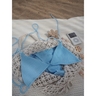 Set bikini vải nhún xanh siêu xinh