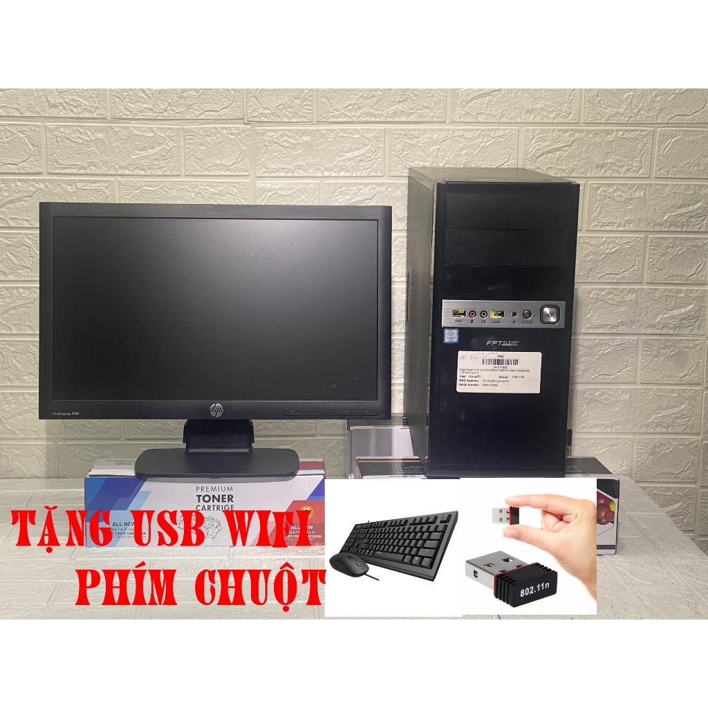 Bộ máy tính văn phòng H61 i5 Ram8GB màn hình 19 inch USB wifi