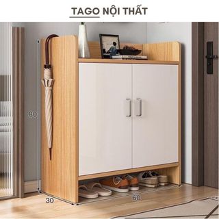 Tủ để giày dép tủ giày gỗ có ngăn tủ cánh trắng sang trọng siêu đẹp bền cao mdf phủ melamine nd10