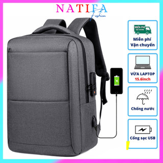 Balo Laptop Nam 15.6inch Thời Trang Chống Nước Có Khoá Mã [Hàng Cao Cấp]⚜️FREESHIP⚜️