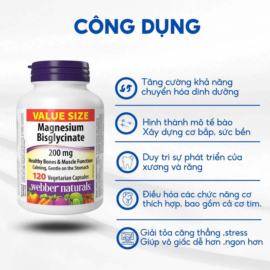 Viên uống Magie Doctor's Best Magnesium, Ostrovit Magnesium, Webber Magnesium Bisglycin, Bronson Magnesium Now Magnesium