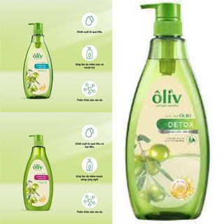 Sữa tắm oliv sáng da - mềm mịn - detox 650ml