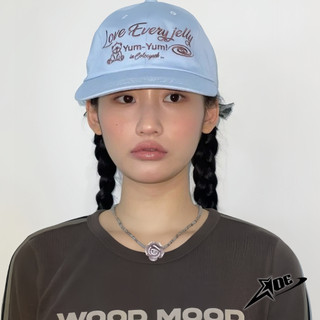 (Có sẵn) AOE STUDIO - Mũ lưỡi trai Y2K chât liệu nón kết kaki thêu chữ phong cách Hàn Quốc dễ thương dành cho nữ