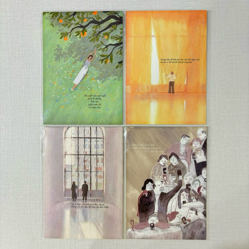 Thiệp bưu thiếp mang thông điệp sô đíp khổ A6 300gsm