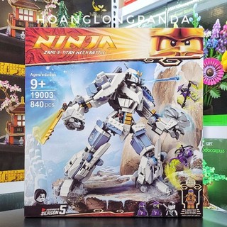   Ninja  Đồ chơi lắp ráp Ninja 19003 11660 | Zane's Titan Mech Battle | 860 chi tiết 