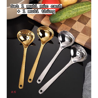Sét 2 Mui Múc Canh inox(1 mui múc canh+1 mui thủng)ati