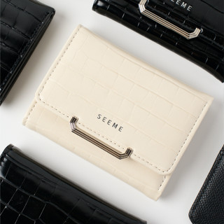 Ví đựng tiền mini da cá sấu SEEME Follie Wallet dáng ngắn
