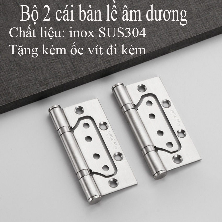 Bộ Bản Lề Âm Dương Inox, Bản Lề Inox TI0359