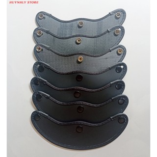 Lưỡi trai, mỏ nón gắn mũ bảo hiểm sơn 1/2 nửa đầu (màu đen/trắng)