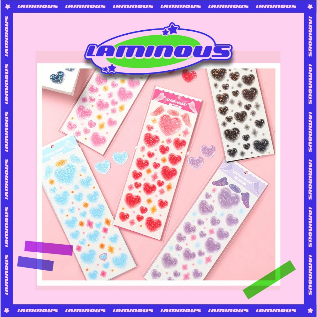 Sticker Kim Tuyến Hình Trái Tim Loving Heart Trang Trí DIY