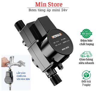 Bơm tăng áp 24v KOMAX tăng áp lực nước cho máy giặt, máy lọc nước, nóng lạnh, vòi rửa các loại cảm biến dòng nước