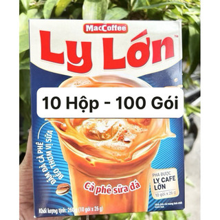 10 hộp 100 gói cà phê sữa đá maccoffee ly lớn đậm đà cà phê, béo thơm vị sữa