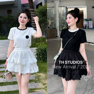 CHÂN VÁY THÔ XOÈ 2 TẦNG CẠP CHUN BASIC HÀNG QC MS17222