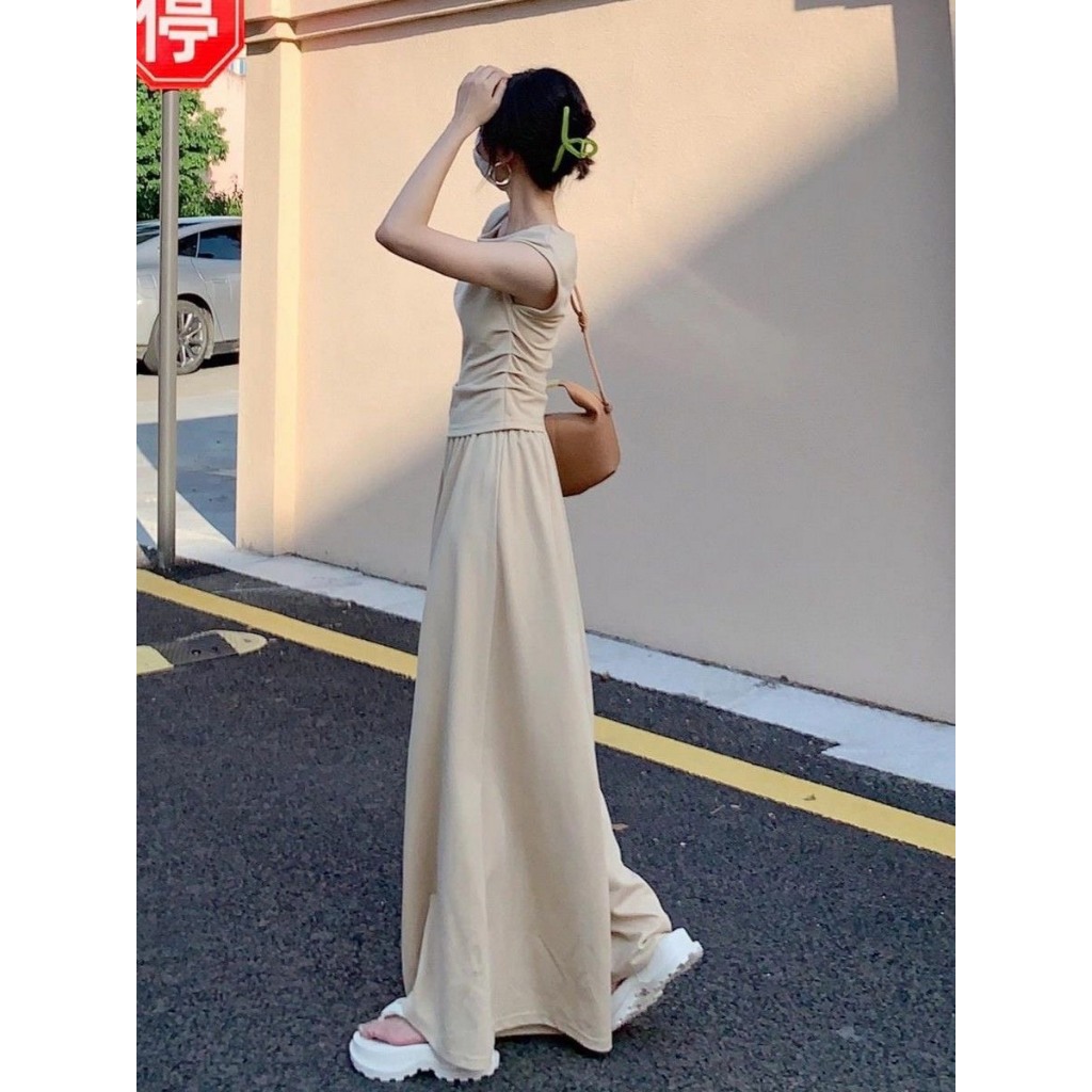 Set bộ đồ áo+quần xuông ống rộng hack dáng hàng Quảng Châu cao cấp xu hướng Hàn Quốc XIMIMI SP181 | BigBuy360 - bigbuy360.vn