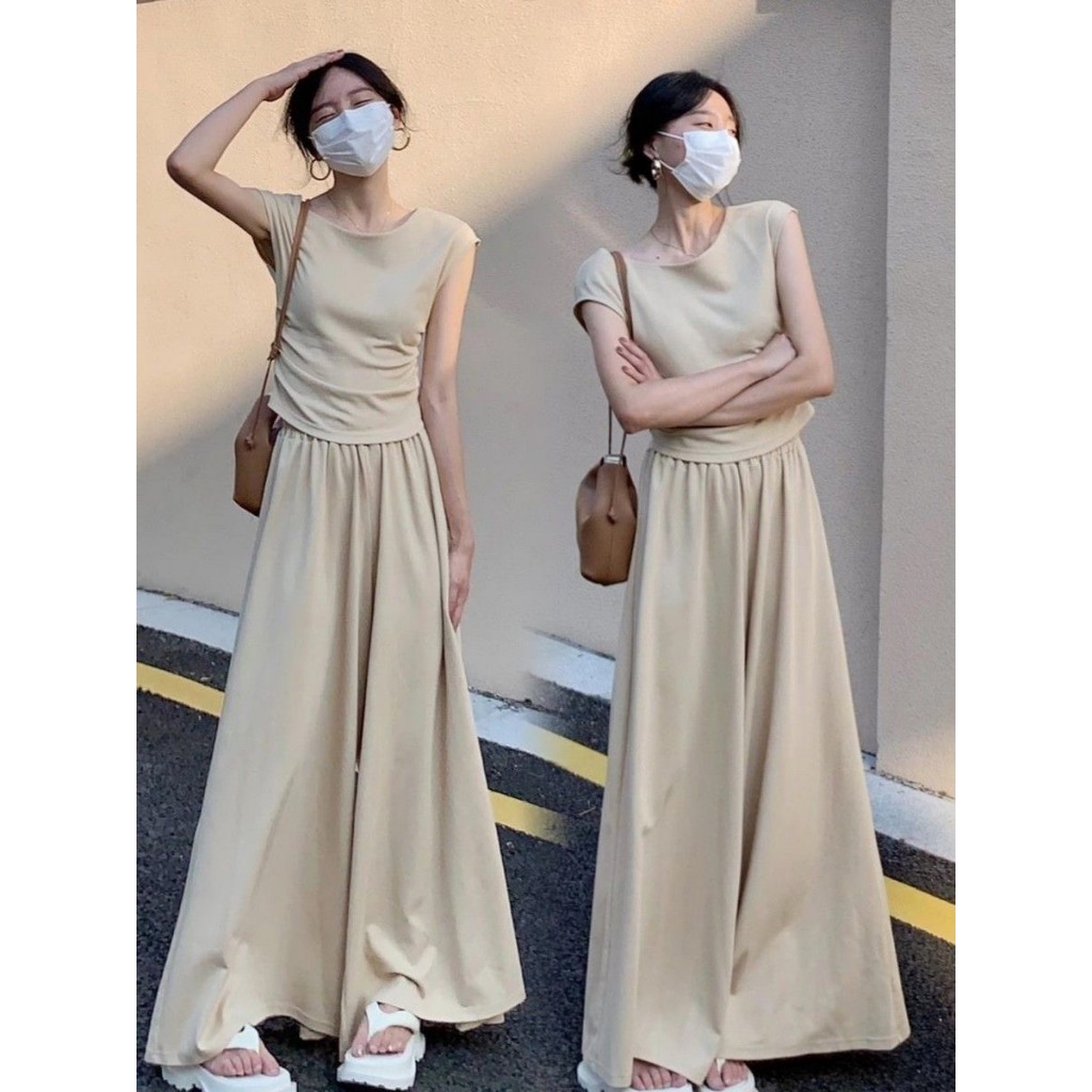 Set bộ đồ áo+quần xuông ống rộng hack dáng hàng Quảng Châu cao cấp xu hướng Hàn Quốc XIMIMI SP181 | BigBuy360 - bigbuy360.vn