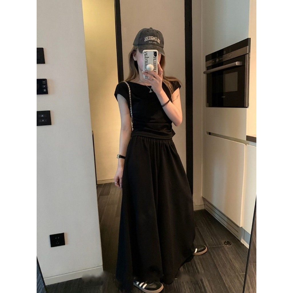 Set bộ đồ áo+quần xuông ống rộng hack dáng hàng Quảng Châu cao cấp xu hướng Hàn Quốc XIMIMI SP181 | BigBuy360 - bigbuy360.vn