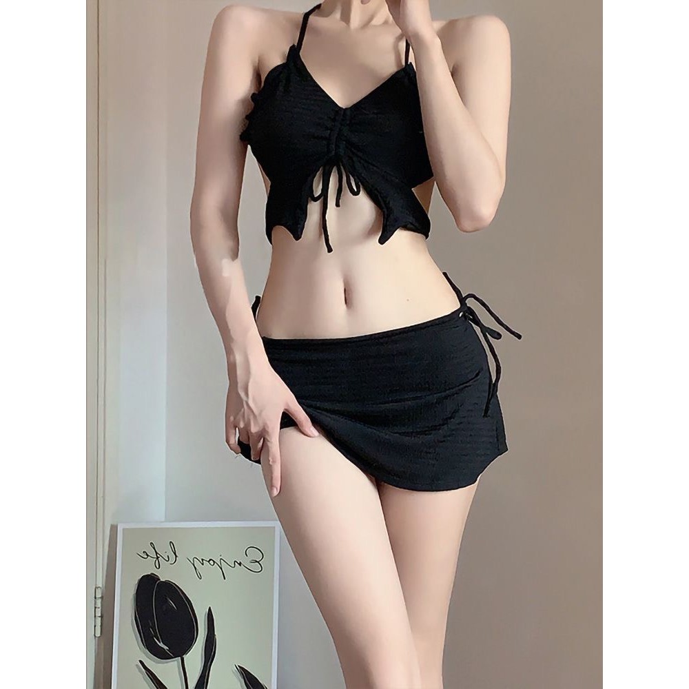 Set bộ đồ bơi áo tắm bikini 3 chi tiết cổ yếm hở lưng sexy gợi cảm có đệm ngực XIMIMI BKN50 | BigBuy360 - bigbuy360.vn