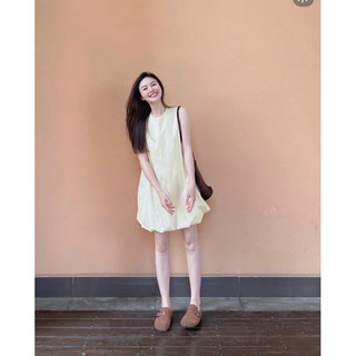  Váy babydoll 2 lớp kiểu dáng Hàn Quốc , đầm bí bigsize đi chơi chất thô mềm đẹp