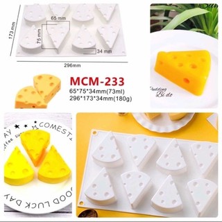 Khuôn silicon hình miếng phô mai làm bánh, pudding