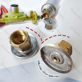 Đầu kẹp nối lon gas mini (lon ga du lịch) tiện dụng