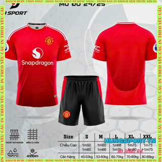 Quần áo bóng đá, Manchester United, đồ đá banh in tên, in nhiệt không bong tróc, mực in sắc nét, bền màu HUNGSPORT TN