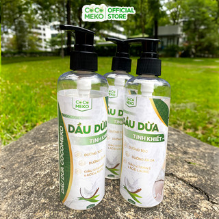Dầu dừa tinh khiết ép lạnh hữu cơ nguyên chất Coco Meko dưỡng ẩm và chăm sóc tóc, da 250ml