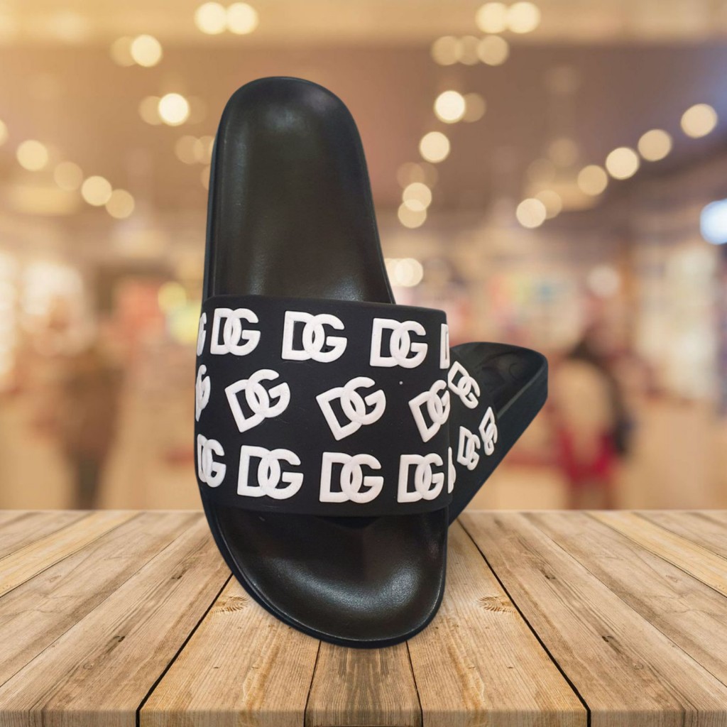 Dép nam nữ DG chữ nổi cao cấp hang loại1 Dép lê quai ngang nam DG dolce đẹp loại 1