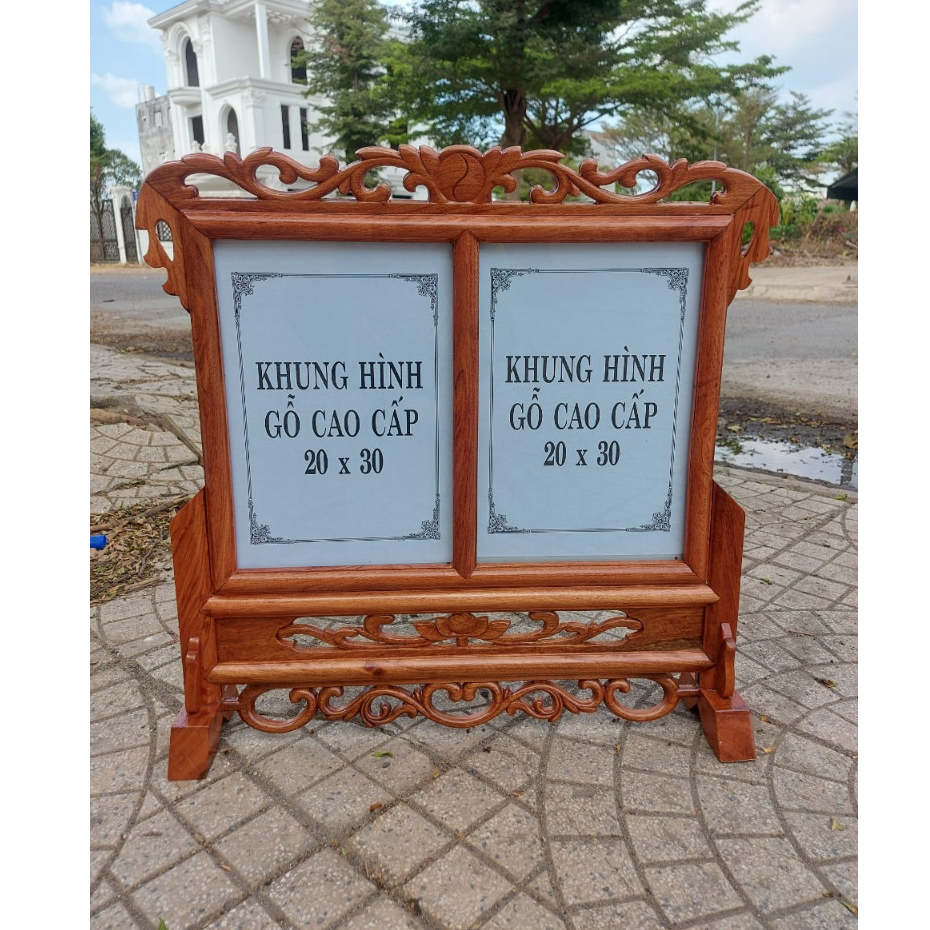 khung ảnh thờ đôi gỗ hương 20x25 cm và 20x30 cm