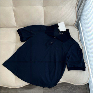 Áo polo thêu nơ - navy