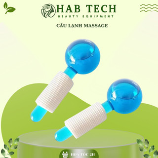Cặp cầu lạnh massage mặt đẩy sâu tinh chất thư giãn da mặt quả cầu lạnh - habtech