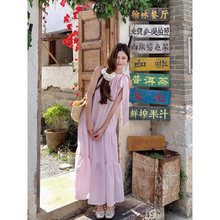 VÁY MAXI XANH CỔ YẾM