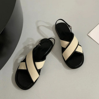 Dép Sandal nữ quai chéo đế cao 2cm nhẹ êm chống trượt