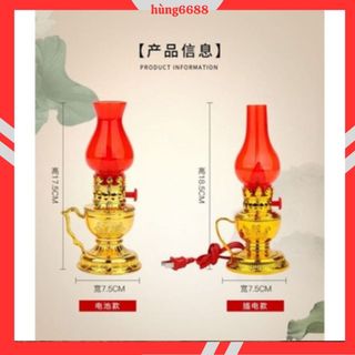 Đèn thờ vĩnh cửu,sử dụng pin, thiết kế cổ kính, hài hoà, cân đối, tăng phần trang nghiêm