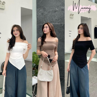 Áo Thun Tăm Trễ Vai, Áo Thun Vạt Chéo Ngang Nhiều Màu Co Dãn Thoáng Mát Thấm Hút Mồ Hôi 825