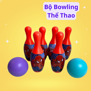 Bộ bowling cho bé đồ chơi ném bóng bowling gồm 6 chiếc và 2 bóng giúp bé vận động nâng cao sức khỏe